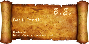 Beil Ernő névjegykártya