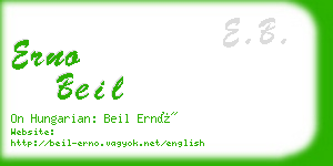 erno beil business card